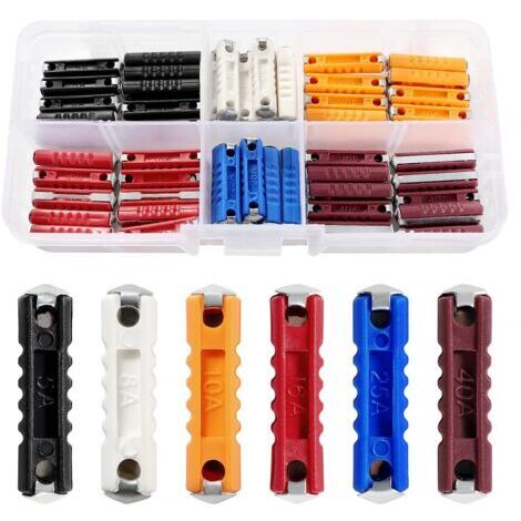 Lot de 60 fusibles continentaux avoir Torpedo mixte 5A 8A 10A 16A 25A 40A