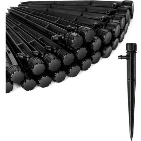 Lot de 60 goutteurs et pièces pour irrigation goutte à goutte, goutteurs professionnels, pièces et têtes pour système d'arrosage pour tuyaux goutte à goutte de 1/4 pouce