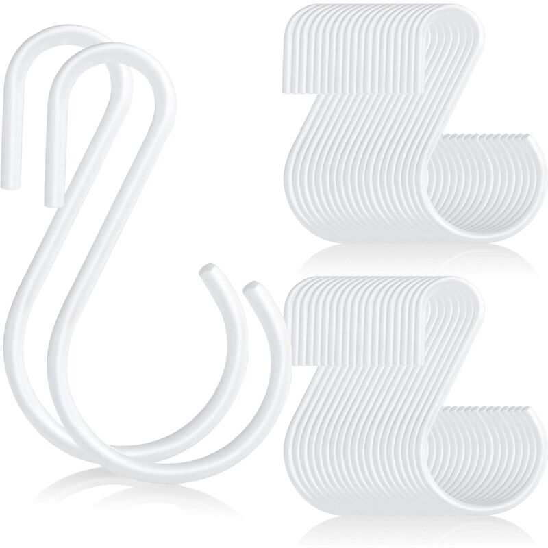 Lot de 60 mini crochets en métal robustes en forme de s pour suspendre des plantes, des tasses, des vêtements, des serviettes, des crochets pour