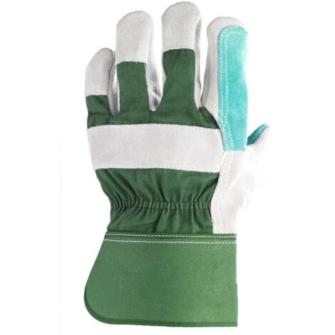 Lot de 60 paires de gants Manutention docker croûte vachette renfort croûte verte Taille 10