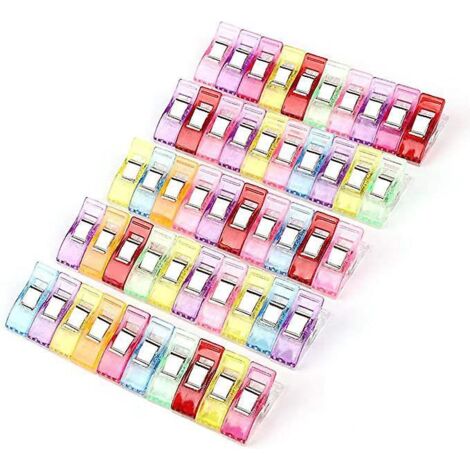 lot De 60 Pinces Coudre Polyvalentes, Accessoires De Patchwork Pour Remplacer Les Pingles Coudre Et Marquer, Couleurs Assorties