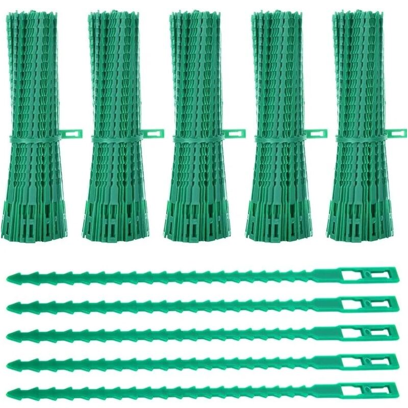 Treetalk - Lot de 600 Attaches de Plantes, 23CM Attaches de Jardin Réglable Liens de Serrage en Plastique pour Jardin Flexible, Attache Tomates de