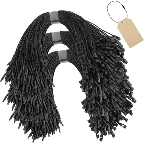 Lot de 600 Cordes pour Étiquettes, Vêtements Nylon Cordes Étiquettes de Magasin, Étiquettes String, sangles en nylon pour étiquettes de prix et attaches d'étiquettes de sécurité