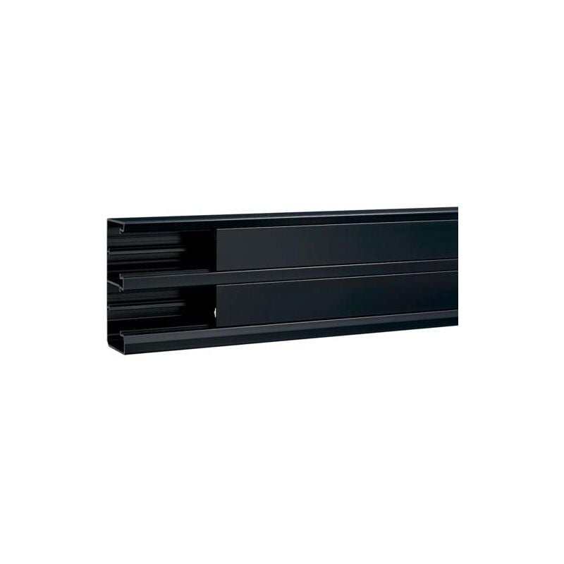 Goulotte appareillable queraz enclipsage direct h 134 x p 56mm L200mm pvc noire Hager GBD5013109011