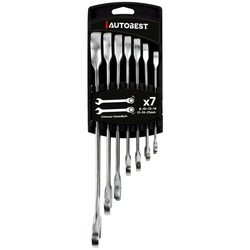 Lot de 7 clés plates à cliquet