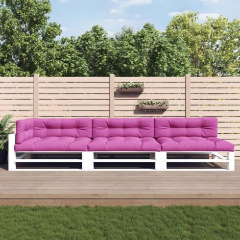 Lot de 7 Coussins de palette,Coussins Siège Dossier de Chaise rose tissu -AD63035