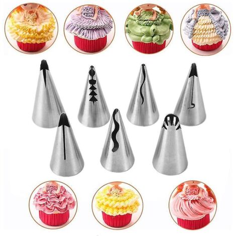 lot De 7 Douilles En Acier Inoxydable Pour Glaage De Sucre Paisible Conseils Ptisserie Dcoration De Gteau Outils Pour La Cuisine