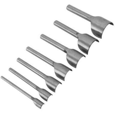Lot de 7 emporte-pièces demi-ronds en forme de U pour travaux manuels, travaux manuels, maroquinerie, outils de frappe pour cuir 10-40 mm