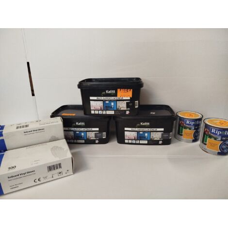 Lot de 7 - KALITT DECO RIPOLIN SOGUARD - Peintures et gants vinyle - Multi-supports et protection - Neuf - Voir photos