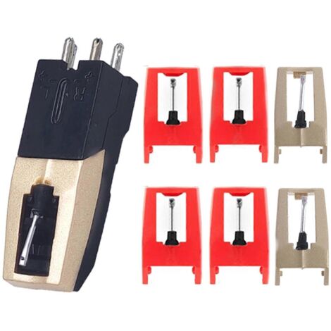 Lot de 7 stylets de lecture pour platine vinyle (phonographe/gramographe).
