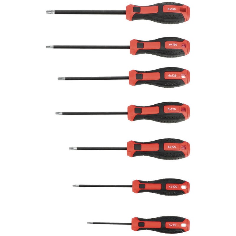 Autobest - Lot de 7 Tournevis Torx lame S2 - Manche bi-matière
