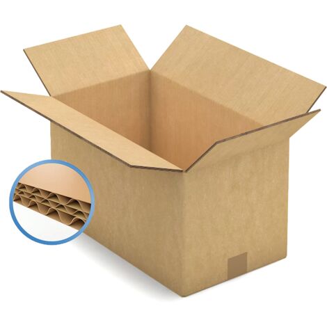 Lot de 70 Caisse carton américaine triple cannelure 63 x 42 x 42 cm