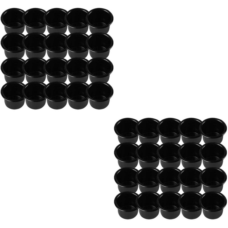Lot de 72 bougeoirs en métal pour bougies noires, décoration de pilier conique