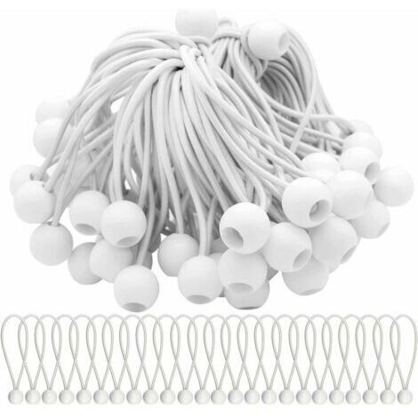 Lot de 75 Cordons Élastiques avec Boules Sandow - Idéal pour Attacher Chapiteaux, Tentes, Bannières et Bâches -Autres