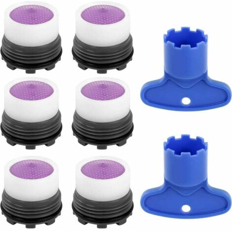 Lot de 8 aérateurs M16 robinet, inserts crépine filtre avec 2 clés aérateur