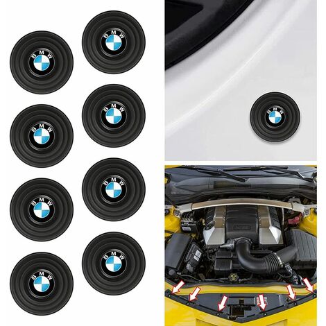 Lot de 8 amortisseurs de voiture pour BMW 1 3 5 6 Series X1 X3 X7 X5 X6 Z4 7 M Series Silencieux pour portière de voiture Amortisseur Joint de voiture Pare-chocs de porte de voiture Noir