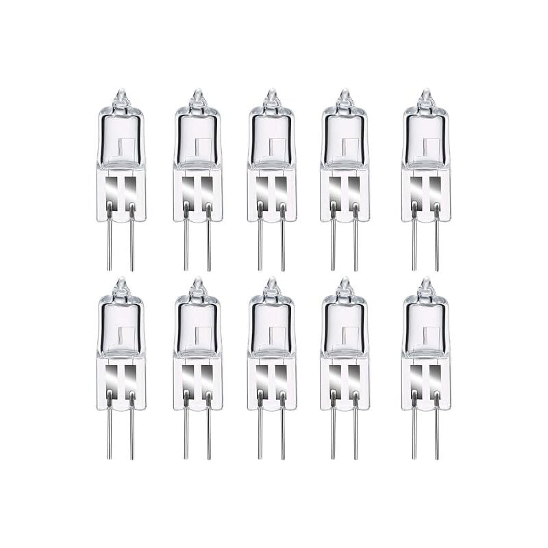 Lot de 8 Ampoule Halogene G4, Ampoule G4 Blanc Chaud 12V 20W, 2800K, 240LM, Intensité Variable, LampeHalogene G4, Lampe à Capsule Transparente pour