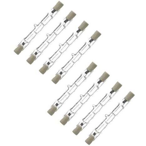 Lot de 8 Ampoule stylo halogène R7S 118 mm 300 W à intensité variable AC220-240 V J118 Projecteurs halogènes linéaires pour paysage, sécurité, lampadaires