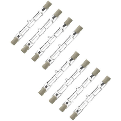 Lot de 8 Ampoule stylo halogène R7S 118 mm 300 W à intensité variable AC220-240 V J118 Projecteurs halogènes linéaires pour paysage, sécurité, lampadaires