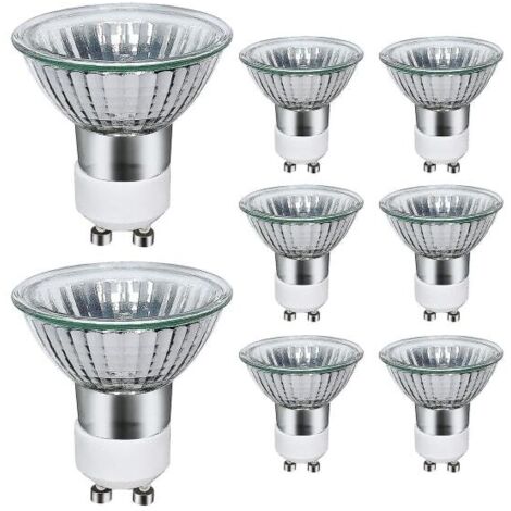 Lot de 8 ampoules halogènes GU10 35 W, 220 V, spots halogènes GU10 2800 K, lumière chaude.