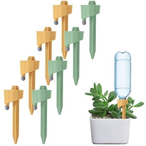 Lot de 8 arrosages automatiques réglables - Facile à arroser - Pour plantes en pot, fleurs, jardin, plantes d'intérieur