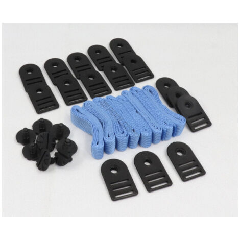 Lot de 8 attaches pour enrouleur de bâche Solaris Kokido – Sangles 2cm x 62cm – Compatible avec enrouleurs Solaris – Maintien sécurisé – Jardiboutique