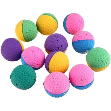 Lot de 8 balles souples pour chat - En latex coloré - Jouet à mâcher - Anti-morsure - Jouet d'entraînement pour petits chiens, chatons