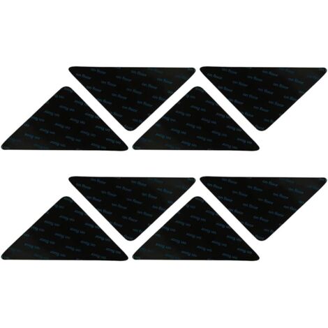 Lot de 8 Bandes Antidérapantes Triangle, Polyuréthane, Pour Tapis Sol Bois Carrelage