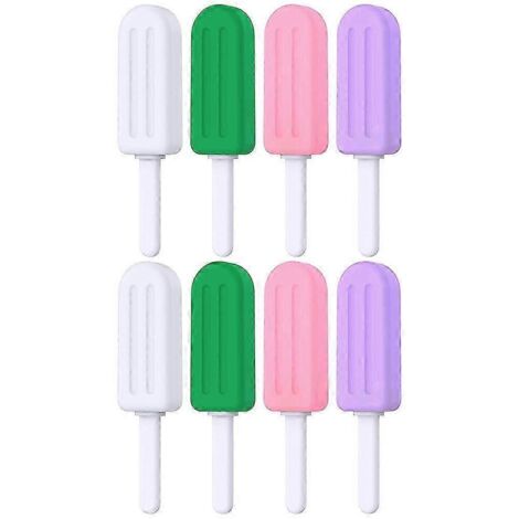 Lot de 8 bâtonnets à mâcher pour aligneurs orthodontiques en forme de sucette glacée - 5 x 1,3 cm