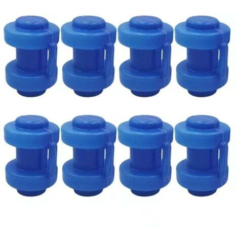 Lot de 8 (Bleu)Trampoline Embout de Poteau pour Les Piquets de Filet du Trampoline diamètre 25 MM, Particulièrement Robustes, Résistants aux Intempéries Embouts, Filet de Sécurité Pièce de Rechange