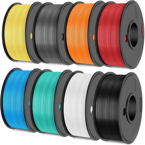 Lot De 8 Bobines D\'Imprimante 3D Multicolore,Filament Pla+ 1,75 Mm,Filament Pla Plus 2 Kg,8 Bobines De 250 G,8 Couleurs[C84]
