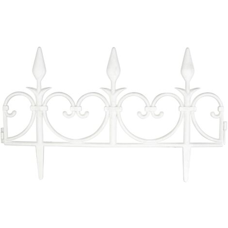 Lot de 8 bordures modulables en polypropylène 51 cm – Longueur totale 4,08 m – Résistantes aux intempéries – Pour délimiter massifs et allées