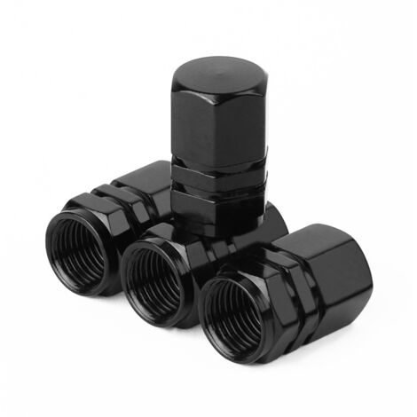 Lot de 8 bouchons de valve de pneu en aluminium avec joints, valve hexagonale universelle