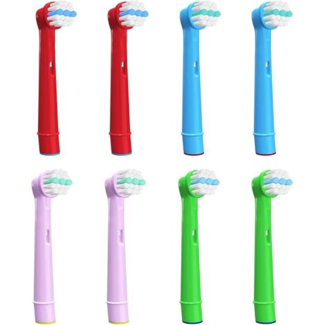 Lot de 8 brosses à dents pour enfants Oral-B, têtes de brosse de rechange pour enfants