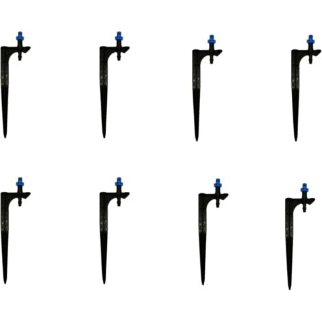 Lot de 8 brumisateurs haute pression pour l'arrosage des plantes, l'irrigation du jardin et la décoration de neige artificielle, avec tête de brumisation à réfraction durable et réglage rapide, bleu