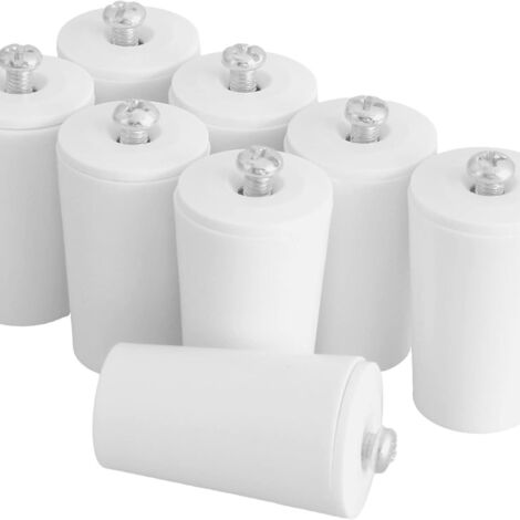 COOCHEER Lot de 8 butées de volet roulant en PVC blanc, mesurant 40mm.