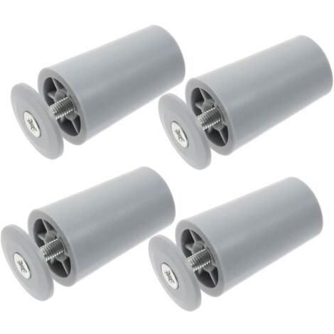 Lot de 8 butées de volet roulant en PVC gris, mesurant 40mm, Butées de volet roulant 8 pièces/ensemble 40 mm avec vis Butées gris