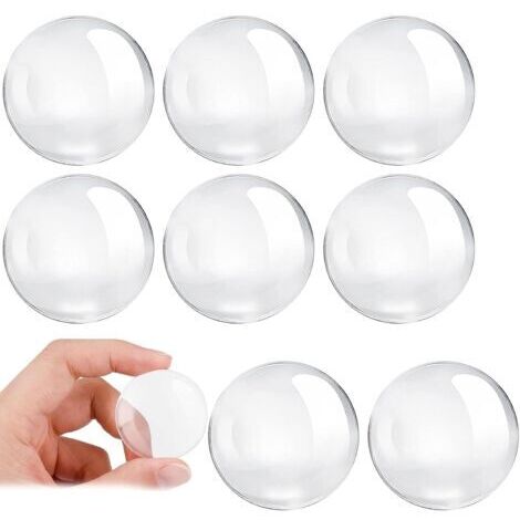 Lot de 8 butoirs de porte autocollants en caoutchouc transparent - Butoirs de porte en caoutchouc autocollants - Butées de porte murales transparentes - Butées de porte - Butées élastiques