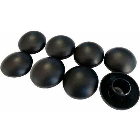 Lot de 8 Capuchons de poteaux Noir 25mm pour Trampoline