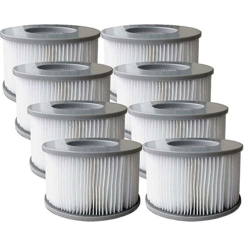 Lot de 8 cartouches filtrantes de rechange pour piscine gonflable Mspa, jacuzzi Ruikalucky