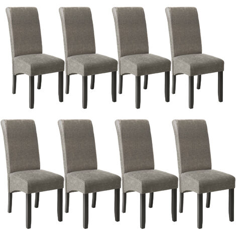 Lot de 8 chaises aspect cuir - lot de 6 chaises salle a manger, chaises de cuisine, chaises de salon