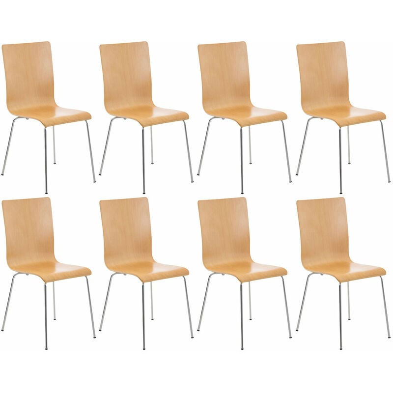 Lot de 8 chaises en bois Pepe Nature