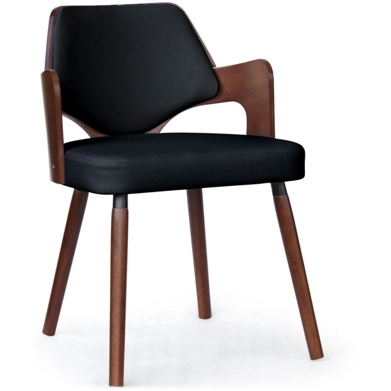 Lot de 8 chaises scandinaves Dima Bois Naturel et Noir