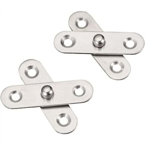 Lot de 8 charnières de porte pivotantes à 360° en acier inoxydable 57 mm x 16 mm