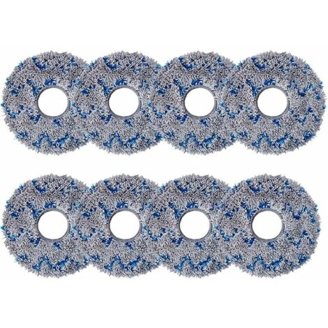 SOLEIL Lot de 8 Chiffon de Nettoyage de Rechange pour ECOVACS DEEBOT X1 Omni / X1 e Omni, Serpillières en Microfibre pour ECOVACS DEEBOT X1 Turbo Aspirateur Robot