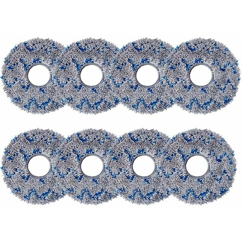 Lot de 8 Chiffon de Nettoyage de Rechange pour ecovacs deebot X1 Omni / X1 e Omni, Serpillières en Microfibre pour ecovacs deebot X1 Turbo Aspirateur