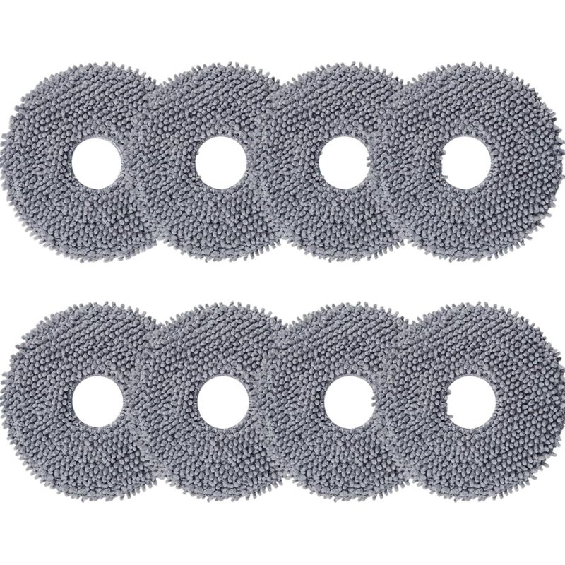 Lot de 8 Chiffon de Nettoyage de Rechange pour Roborock Q Revo, Serpillières en Microfibre pour Roborock Q Revo Aspirateur Robot