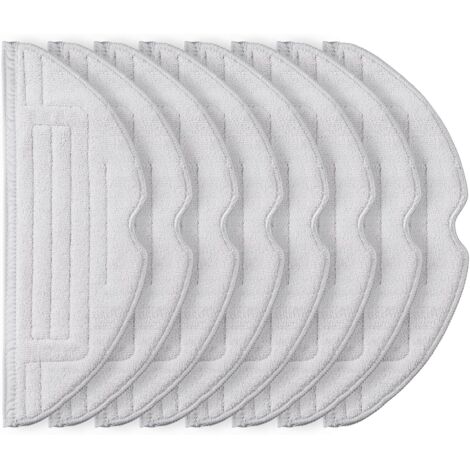 Lot de 8 chiffons de nettoyage pour aspirateurs robots Roborock S8/S8+/S7 MaxV/S7 MaxV Plus/S7 MaxV Ultra/S7 Pro Ultra/S7/S7+, accessoires de nettoyage VibraRise en microfibre aux ions d'argent (gris 