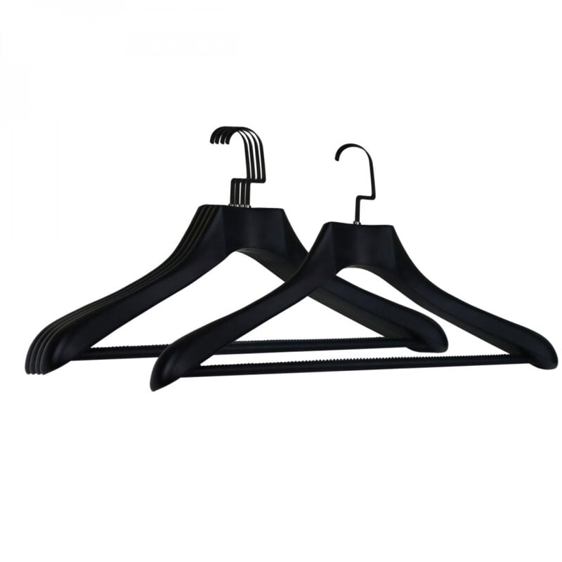 Lot de 8 cintres 44.5 cm pour manteau adulte premium avec crochet pivotant à 360° - Noir Vivezen