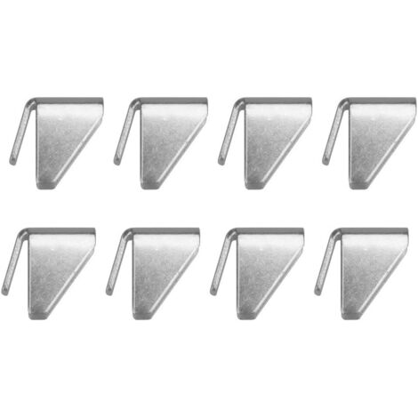 Lot de 8 clips de support d'étagère en métal - Clips de support d'étagère amovibles - Compatibles avec les armoires de garage Husky (10 mm)
